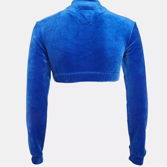 Jeremy Scott X Adidas Originals ‘DIP’ Collection Blue Velour Track Suit Top Nwt - Picture 11 of 15